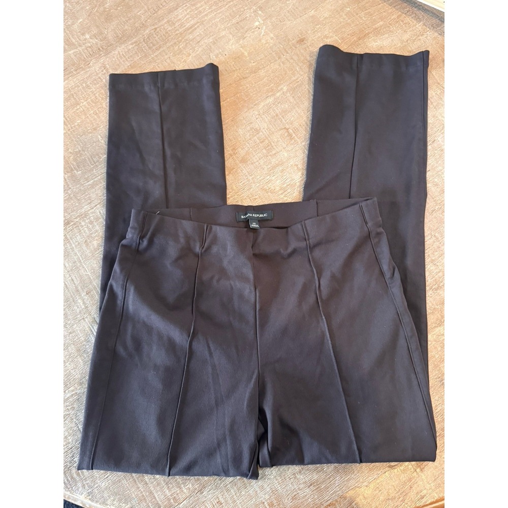 Banana Republic Women's Pull-On Straight Leg Ponte Pants, Brown, Size Medium